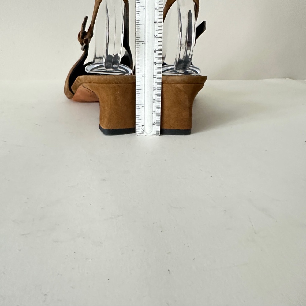 NEW Vince Hart Cinnamon Suede Slingback Women's Kitten Heels, Sz 9 - Picture 9 of 14
